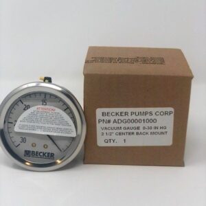 Becker Pump Vacuum Gauge (P/N ADG00001000)