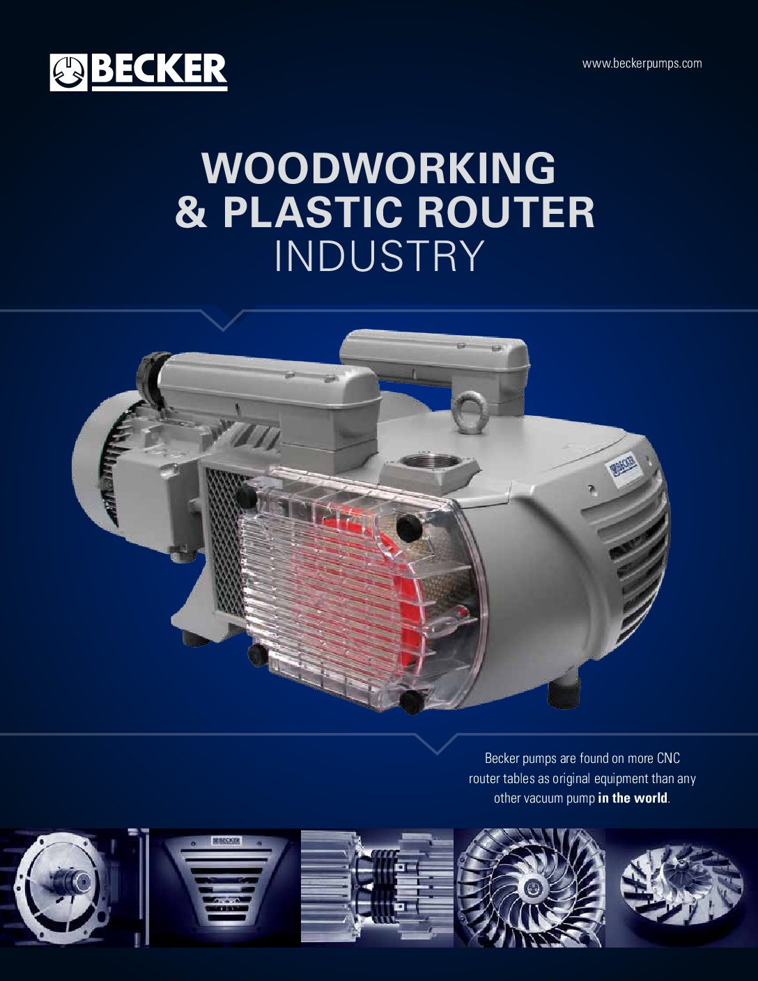 Becker Pumps Woodworking & Plastic Router Industry