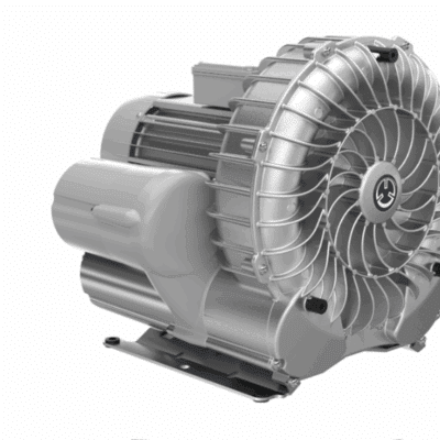 The Becker Pumps SV 700/1 Blower (P/N G051441) is a 5.5KW/6.6KW, 400/460V industrial blower with a ribbed cylindrical housing and mounting base, designed for high-volume air movement in demanding applications.
